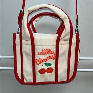 Cherry Canvas Mini Bag TikTok Sensation